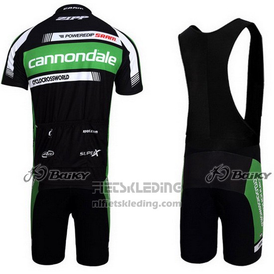 2011 Fietskleding Cannondale Zwart en Groen Korte Mouwen en Koersbroek
